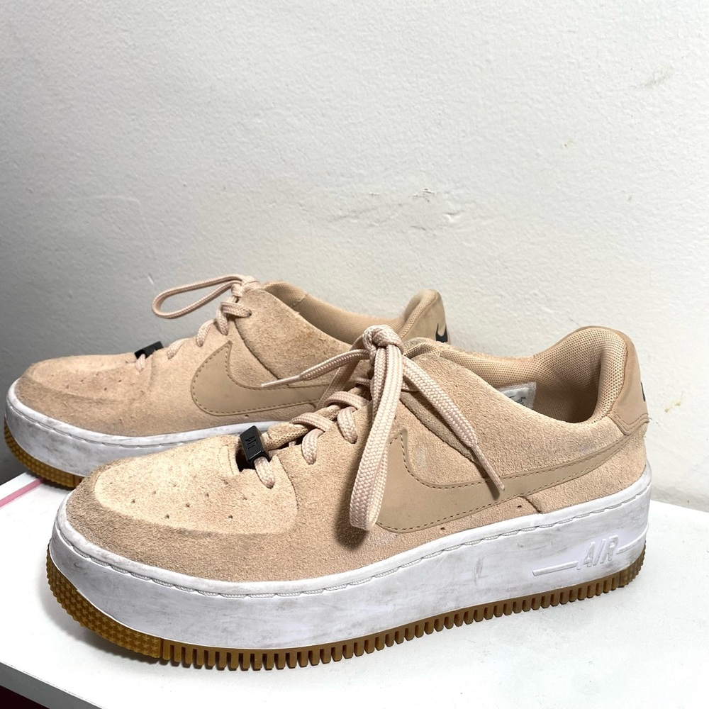 Nike Air Force 1 cream color. With box! Smoke-free household & fast-shipping.